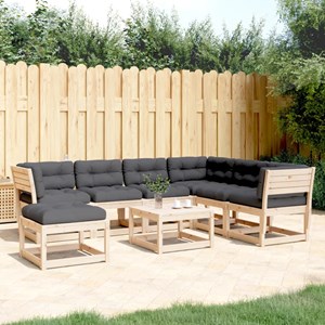 Maison exclusive - salon de jardin 7 pcs avec coussins bois de pin massif