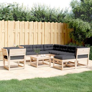 Maison exclusive - salon de jardin 8 pcs avec coussins bois de pin massif