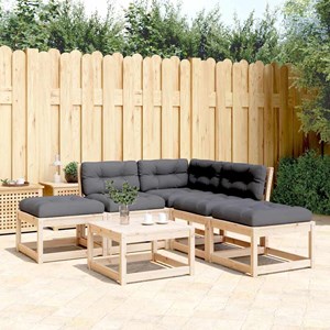 Maison exclusive - salon de jardin 5 pcs avec coussins bois de pin massif