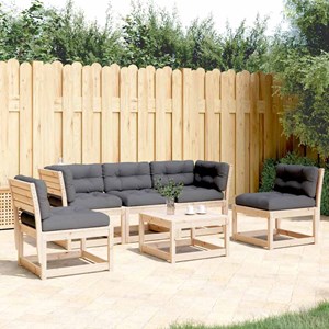 Maison exclusive - salon de jardin 5 pcs avec coussins bois de pin massif