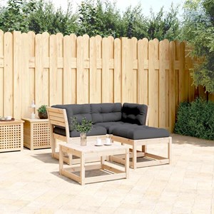 Maison exclusive - salon de jardin 3 pcs avec coussins bois de pin massif