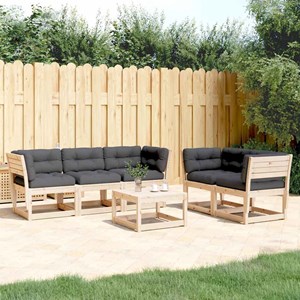 Maison exclusive - salon de jardin 5 pcs avec coussins bois de pin massif