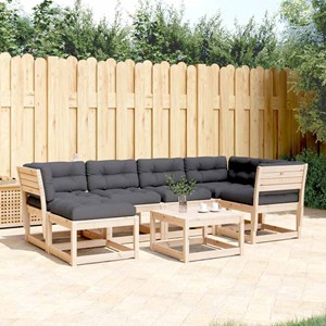 Maison exclusive - salon de jardin 6 pcs avec coussins bois de pin massif