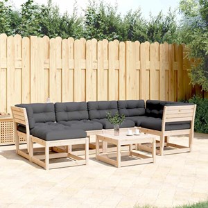 Maison exclusive - salon de jardin 6 pcs avec coussins bois de pin massif