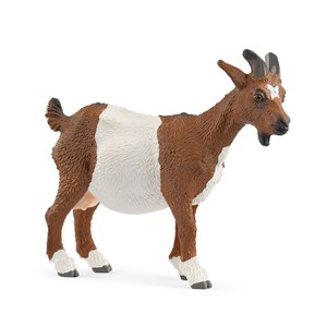 14887 figurine chèvre marron et blanche