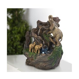 Fontaine d'intérieur lumineuse eléphants