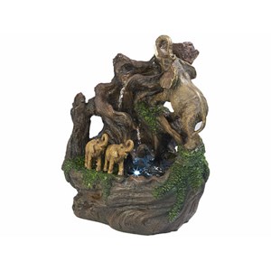 Fontaine d'intérieur lumineuse eléphants