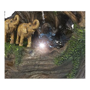 Fontaine d'intérieur lumineuse eléphants