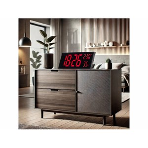 Horloge digitale led rouge en format xxl