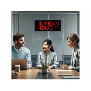 Horloge digitale led rouge en format xxl