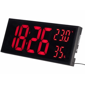 Horloge digitale led rouge en format xxl