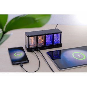 Horloge à tubes led rvb et chargeur usb