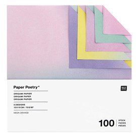 100 papiers origami degrades - 5 designs