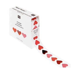 Rouleau de 80 mini stickers - c?ur