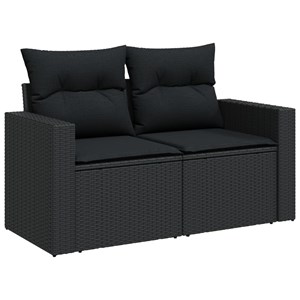 Maison exclusive - salon de jardin 12 pcs avec coussins noir résine tressée