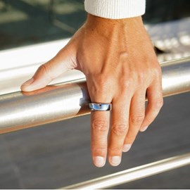 Bague fitness connectée argent - taille