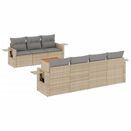 Maison exclusive - salon de jardin avec coussins 8 pcs beige résine tressée
