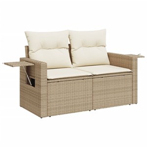 Maison exclusive - salon de jardin avec coussins 13 pcs beige résine tressée