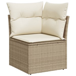 Maison exclusive - salon de jardin avec coussins 10 pcs beige résine tressée