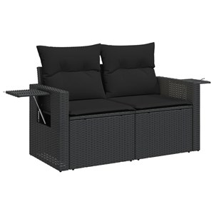 Maison exclusive - salon de jardin 10 pcs avec coussins noir résine tressée