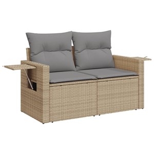 Maison exclusive - salon de jardin avec coussins 12 pcs beige résine tressée