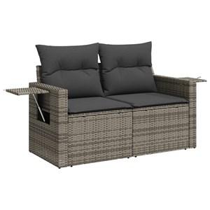 Maison exclusive - salon de jardin avec coussins 12 pcs gris résine tressée
