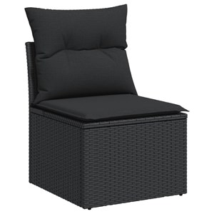 Maison exclusive - salon de jardin 6 pcs avec coussins noir résine tressée