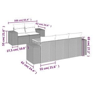 Maison exclusive - salon de jardin 6 pcs avec coussins gris résine tressée