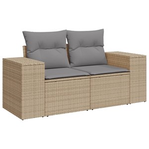 Maison exclusive - salon de jardin avec coussins 9 pcs beige résine tressée
