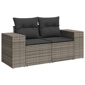 Maison exclusive - salon de jardin 9 pcs avec coussins gris résine tressée