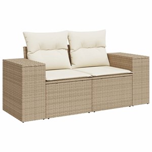 Maison exclusive - salon de jardin avec coussins 8 pcs beige résine tressée