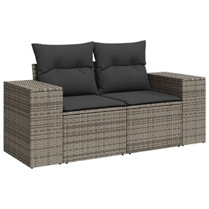 Maison exclusive - salon de jardin 11 pcs avec coussins gris résine tressée