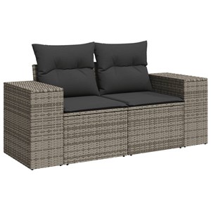 Maison exclusive - salon de jardin 11 pcs avec coussins gris résine tressée