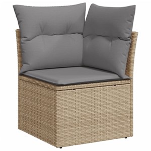 Maison exclusive - salon de jardin avec coussins 5pcs mélange beige résine tress