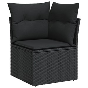 Maison exclusive - salon de jardin 9 pcs avec coussins noir résine tressée