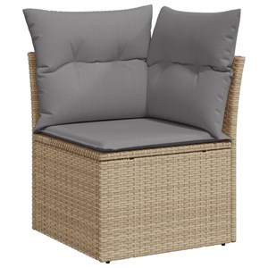 Maison exclusive - salon de jardin avec coussins 8 pcs beige résine tressée