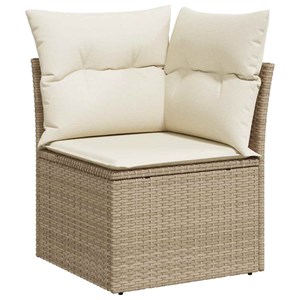 Maison exclusive - salon de jardin avec coussins 9 pcs beige résine tressée