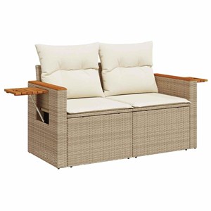 Maison exclusive - salon de jardin avec coussins 9 pcs beige résine tressée