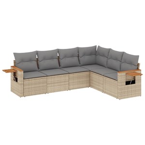 Maison exclusive - salon de jardin avec coussins 6 pcs beige résine tressée