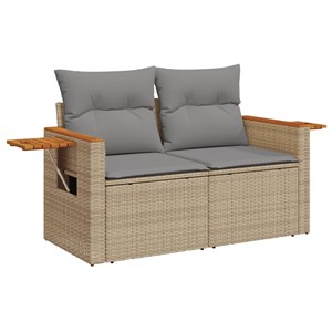 Maison exclusive - salon de jardin avec coussins 7 pcs beige résine tressée