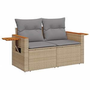 Maison exclusive - salon de jardin avec coussins 8 pcs beige résine tressée
