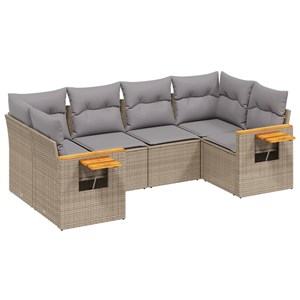 Maison exclusive - salon de jardin avec coussins 6 pcs beige résine tressée