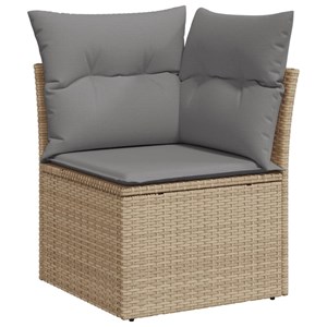 Maison exclusive - salon de jardin avec coussins 14 pcs beige résine tressée