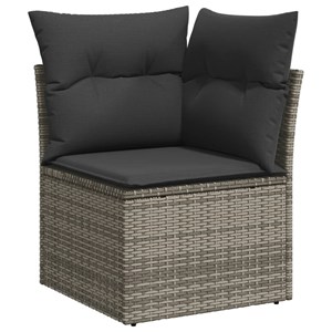 Maison exclusive - salon de jardin avec coussins 12 pcs gris résine tressée