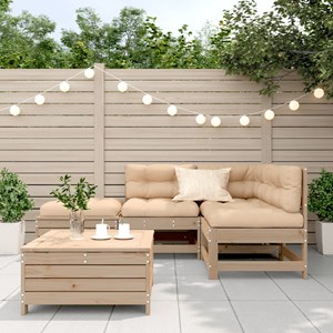 Maison exclusive - salon de jardin 5 pcs avec coussins bois de pin massif