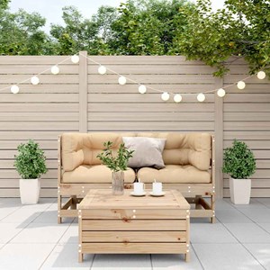 Maison exclusive - salon de jardin 3 pcs avec coussins bois de pin massif
