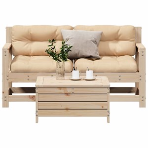 Maison exclusive - salon de jardin 3 pcs avec coussins bois de pin massif