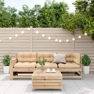 Maison exclusive - salon de jardin 4 pcs avec coussins bois de pin massif