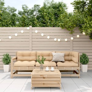 Maison exclusive - salon de jardin 4 pcs avec coussins bois de pin massif
