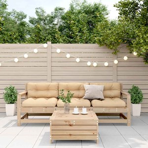 Maison exclusive - salon de jardin 4 pcs avec coussins bois de pin massif